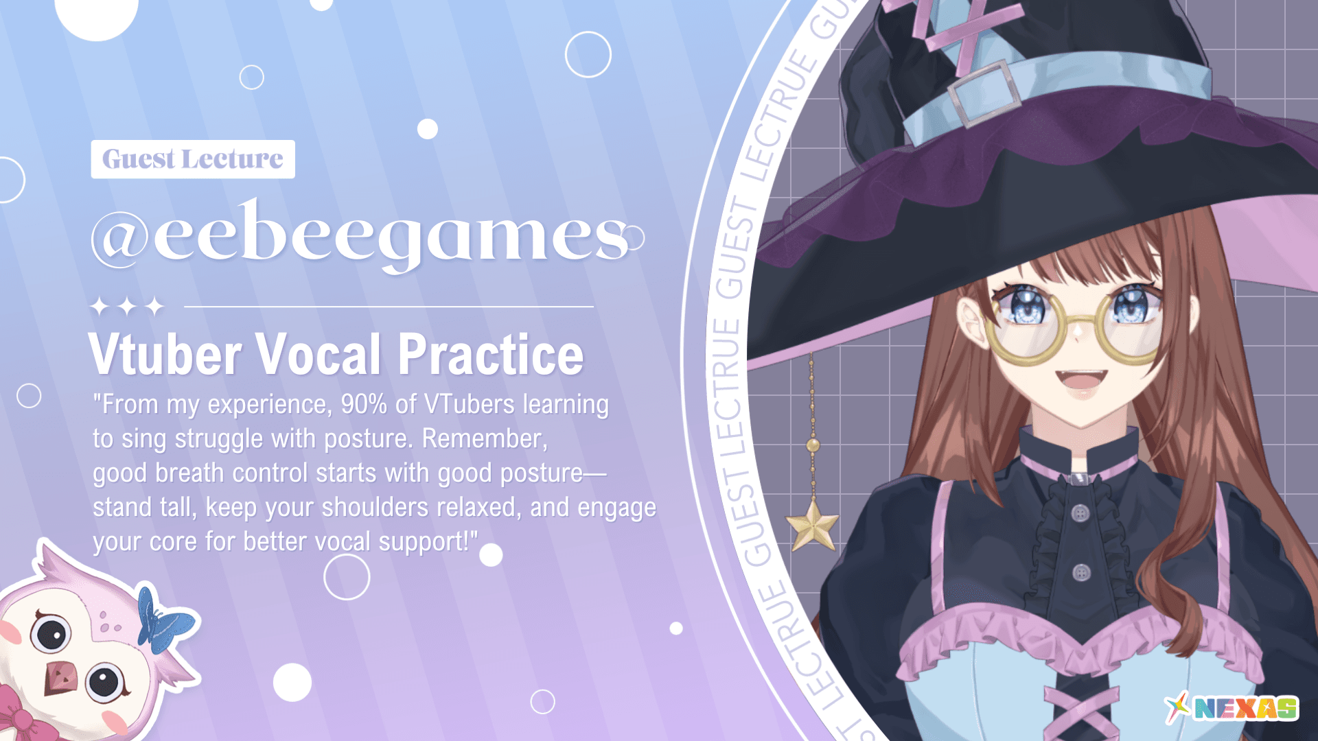 Guest Lecture - Evie’s (@eebeegames) Session on Basic Vocal Improvement for Vtuber